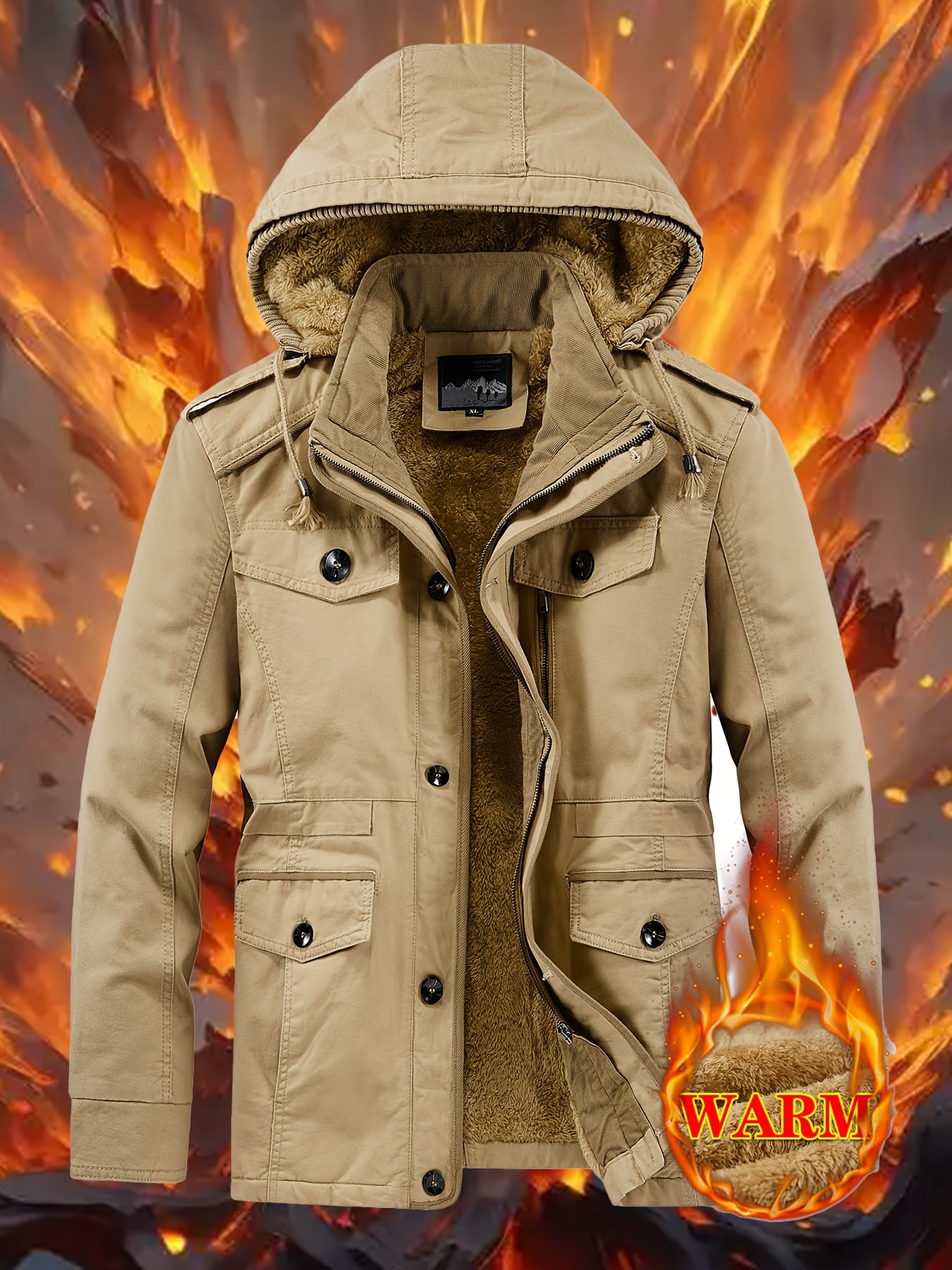Cremallera Cazadora Con Capucha Chaqueta Capucha Cremallera Hombre