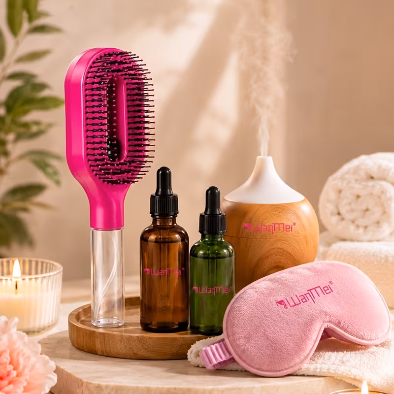 2 in 1 misting hair brush with built in water spray detangling wet dry nylon hairbrush for curly thick hair wet or dry styling travel friendly Product details 2