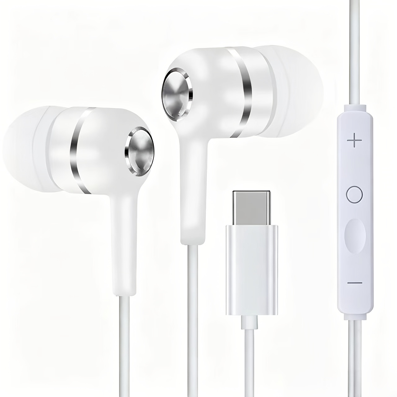 TEMU Écouteurs -auriculaires filaires avec interface Type-C, compatibles avec Apple iPhone 17/16/15/Pro/Max, téléphones , ordinateurs, karaoké,