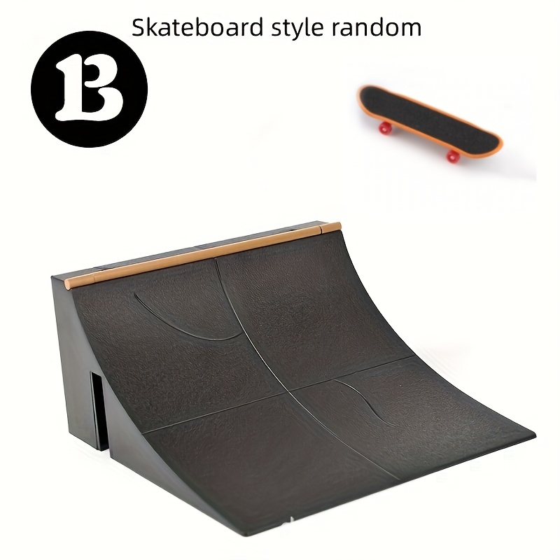 (random Skate Color) Finger Skateboard Venue Basic Version Scene Combination Set Bracket Scooter Graffiti Children Fingertip Dance Floor Skateboards And Wheels Random Colors