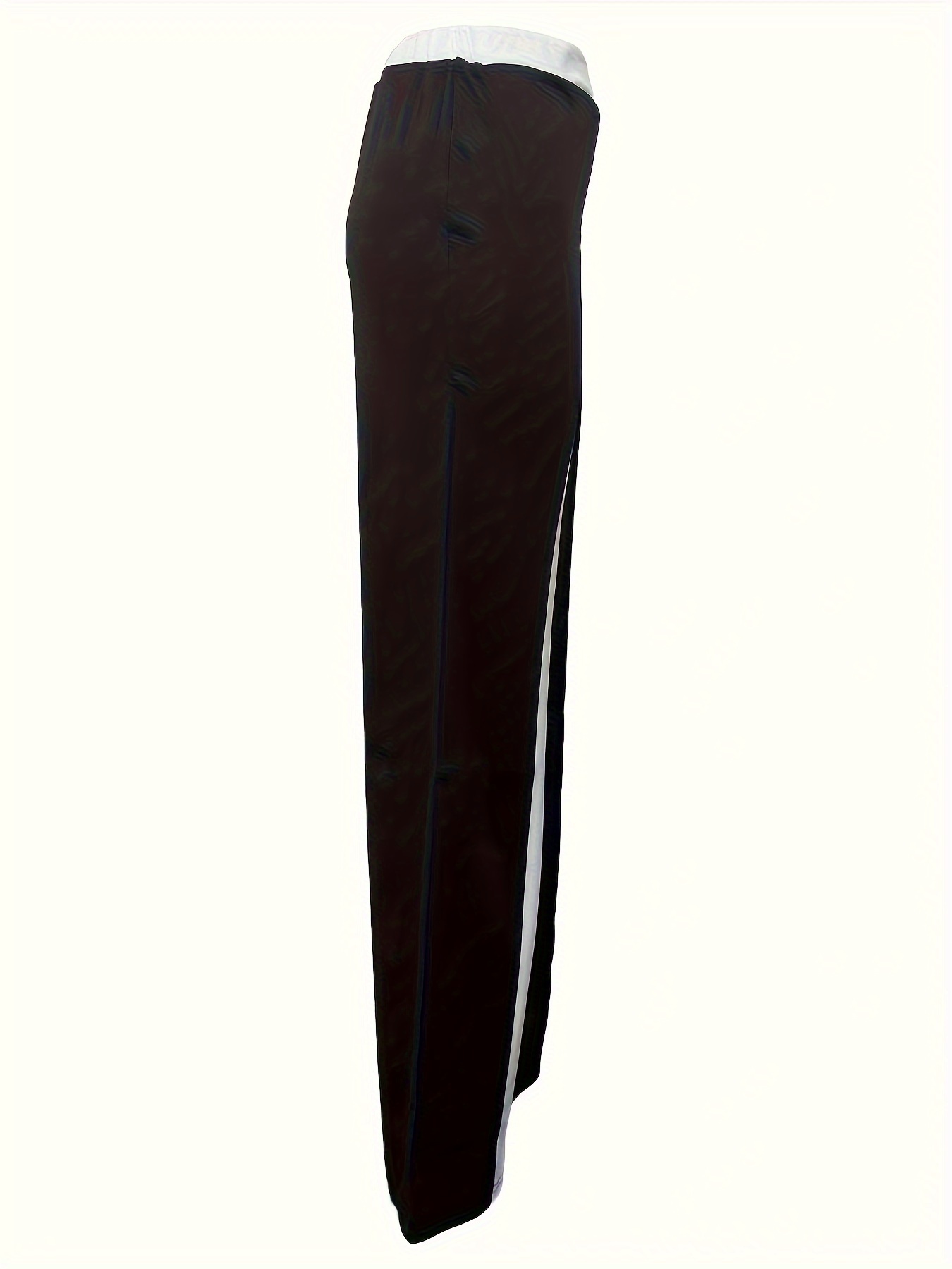 minimalist chic women's high waist flare pants casual black