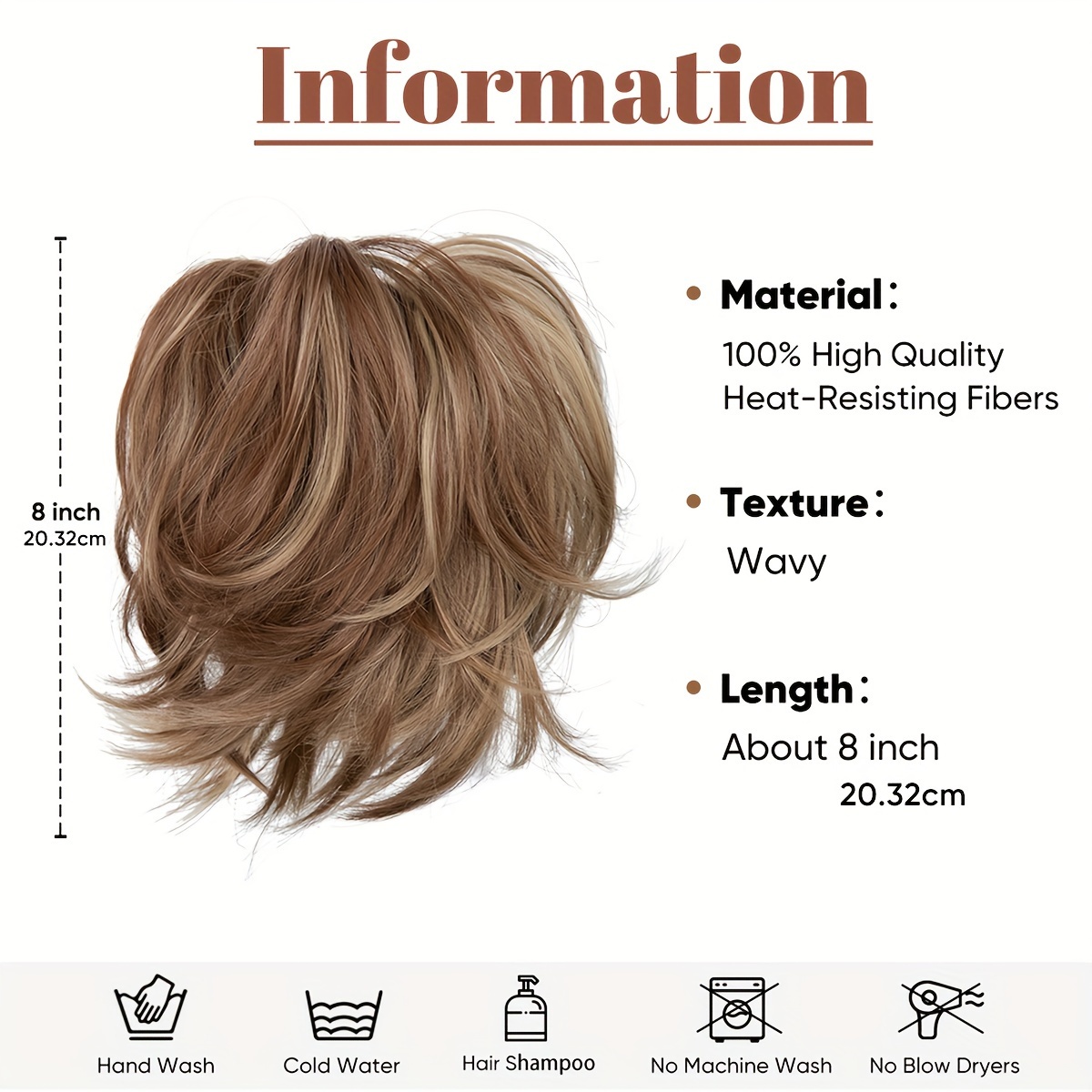   hair piece messy bun short synthetic ponytail and   extensions for women claw clip hair extension for   halloween christmas details 3