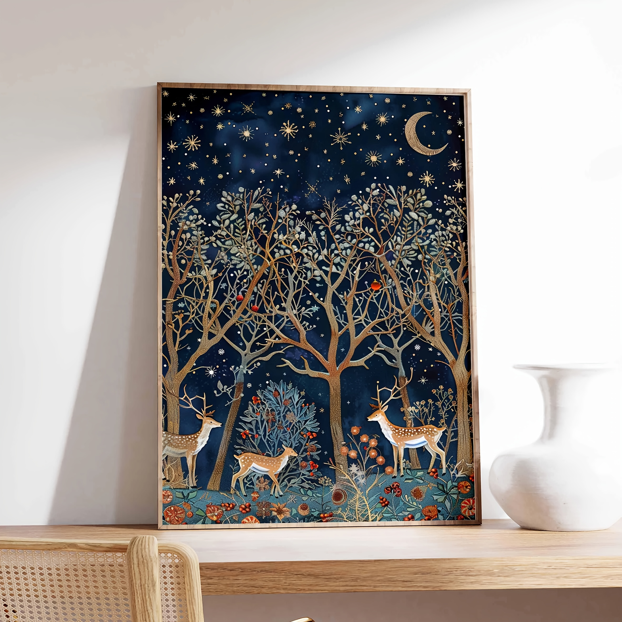 TEMU Christmas Poster, Christmas Wall Art, Festive Decor, , Winter Poster, Reindeer Print, , Christmas , Christmas Art, Suitable For Living Room,