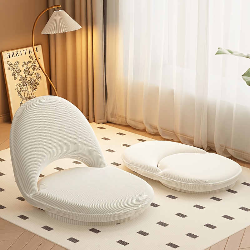 Comfortable Breathable for Home (Pouf/Ottoman), Off-White 3D Weaving, for Living Room, Bay Window & Bedroom, Fits Lazy Sofa & Floor, Soft Body Fit & Stable Support, Perfect for Meditation, Rest & Daily Storage, Soft Cushion