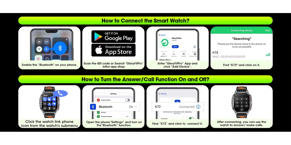 MINGTAWN Montre Connectée Homme avec Appel Sans Fil, Boussole, Lampe Torche LED, Plus de 100 Modes Sportifs, Écran Tactile Complet de 2,13 pouces, Longue Autonomie de Batterie de 580mAh, Montre de Sport Multifonctionnelle pour l'Extérieur, Convient aux Passionnés de Plein Air et aux Amateurs de Fitness