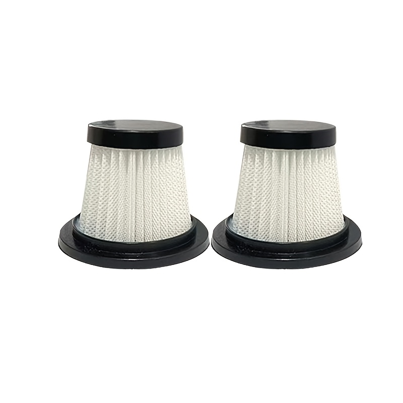 

2pcs Washable Hepa Dust , Compatible With Handheld Vacuum Cleaners - Mite Remover Replacement Parts, Pvc Material, White & Black