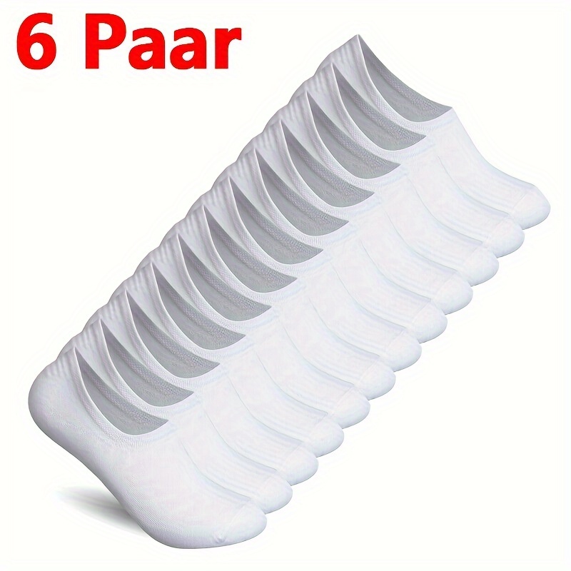 E-shop 6 Sneaker Socken Unsichtbare Damen/Herren Füße Baumwolle
