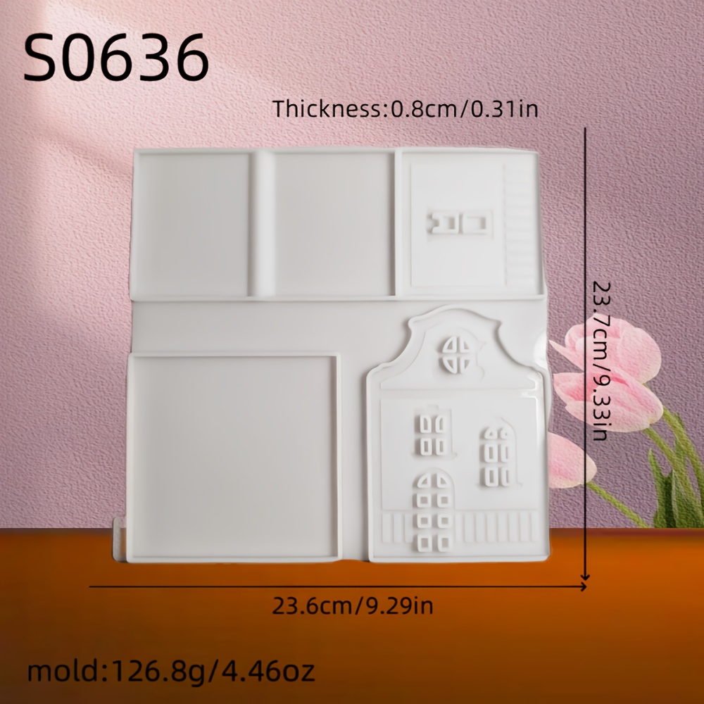 Image of Resin Silicone Mold Gothic House 3d Decoration Silicone Mold Diy Candle Silicone Mold Gypsum Decoration Silicone Mold Silicone Mold Home Decoration Epoxy Resin Mold 127 S0636