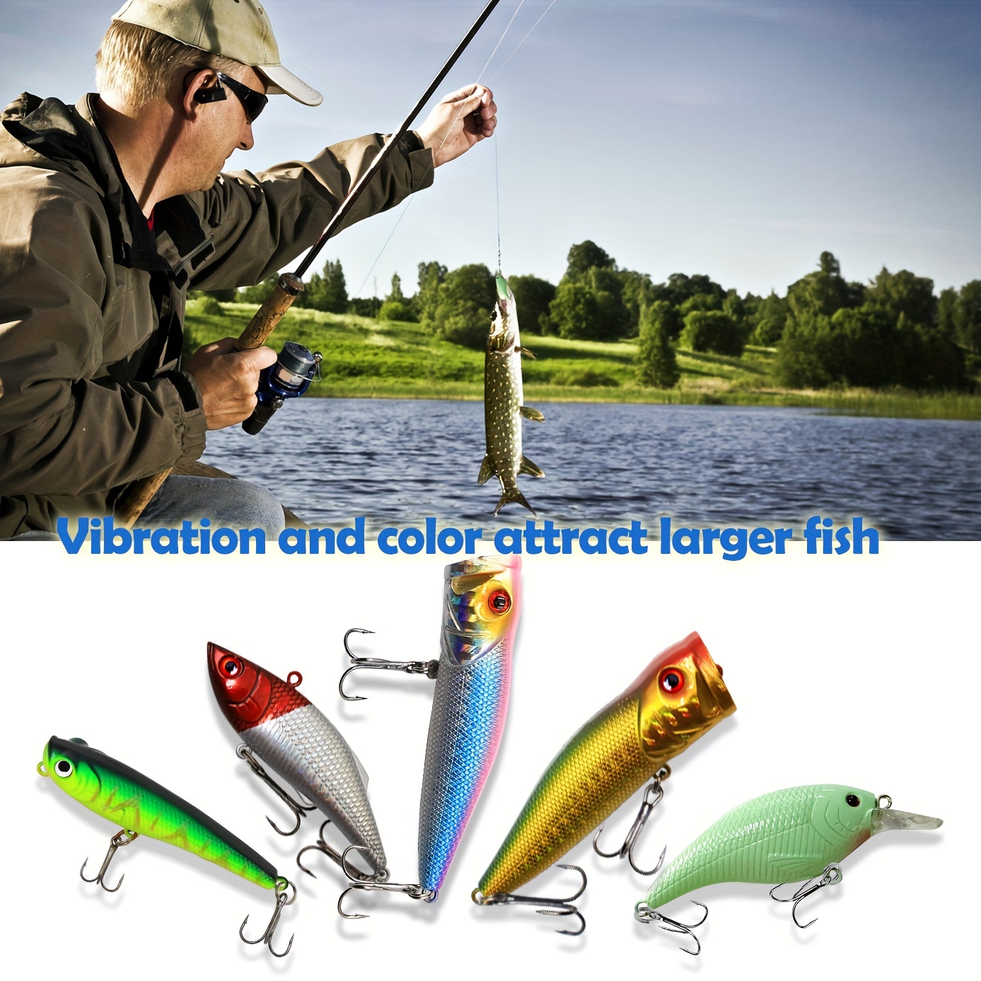 Mixed Color Fishing Lures Kit Image 5