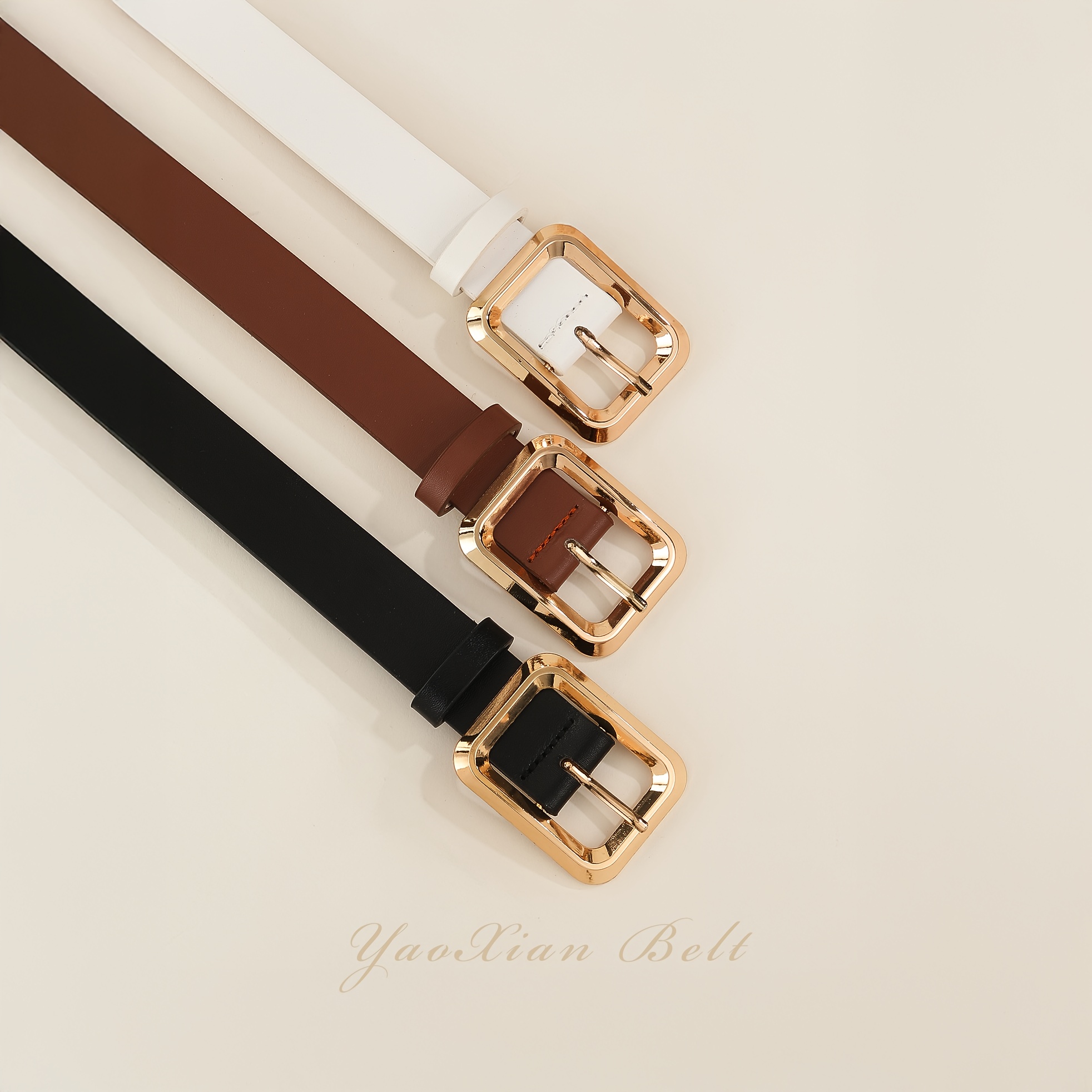 a set three items womens belts elegant stylish featuring a  display picture 1