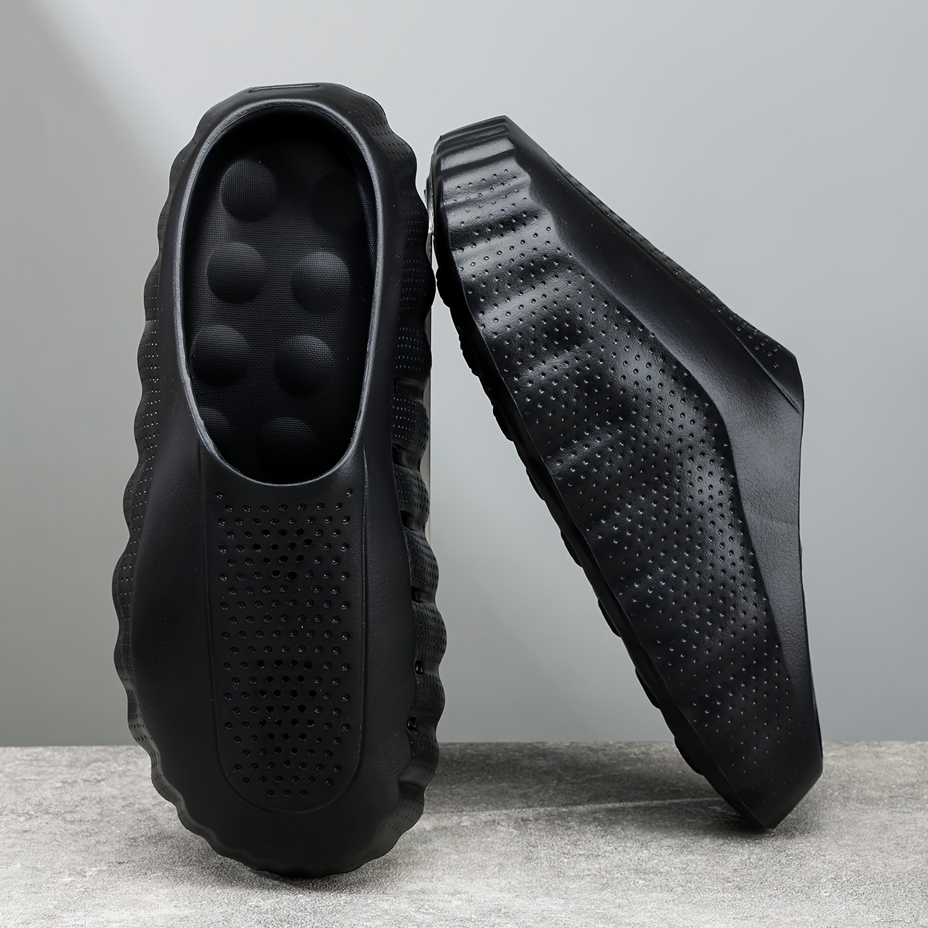 MIND001 Men's Soft Couple's Pre-Game Recovery Foot Massage Sports Slippers Outdoor Slip-On Shoes
