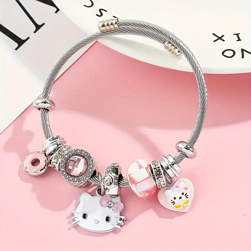 

Sanrio Hello Kitty Bracelets, Creative Cartoon Bangles For Girls, Sweet Gifts For Girls