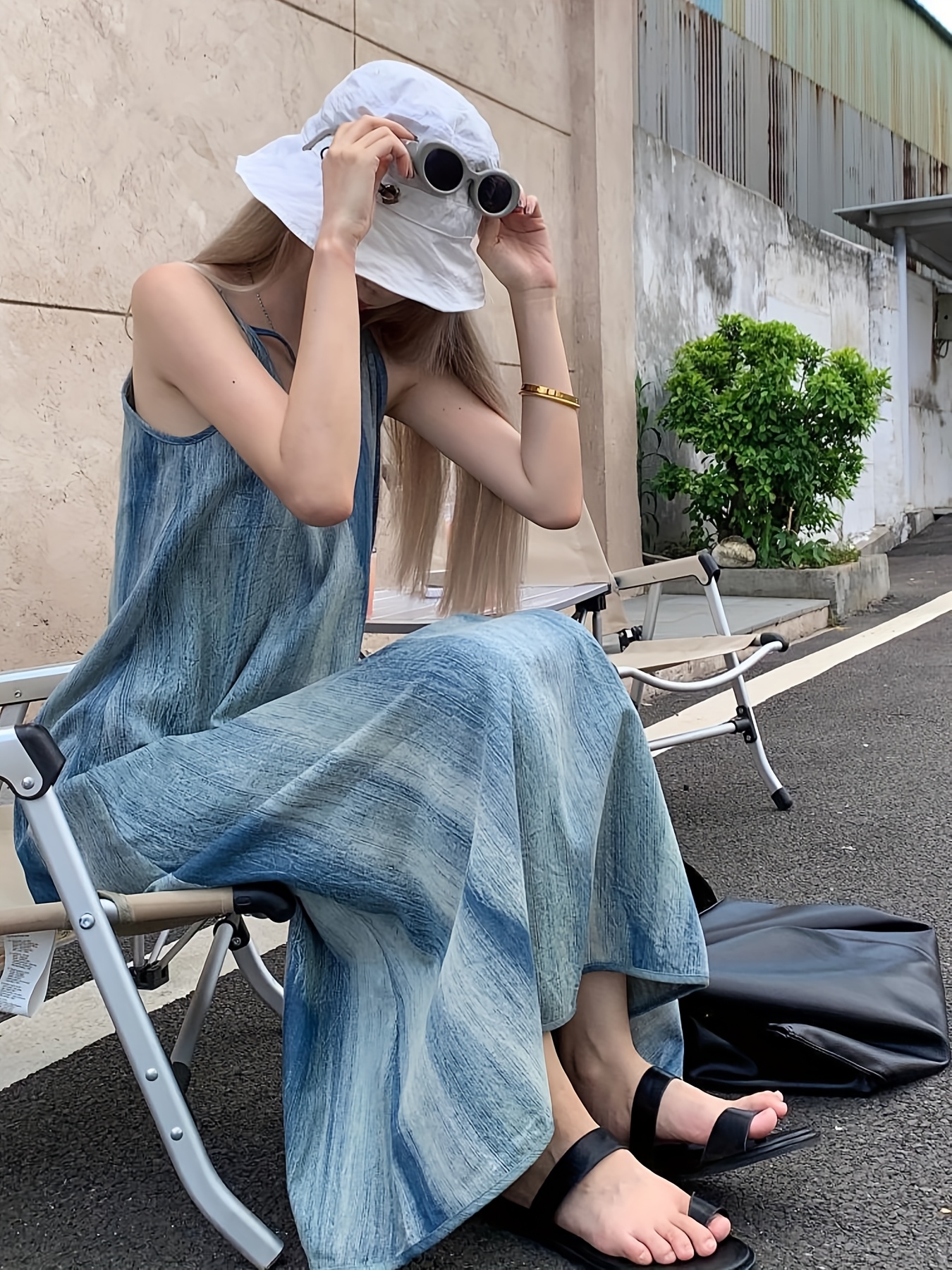 vintage inspired tie dye chiffon dress womens summer ombre