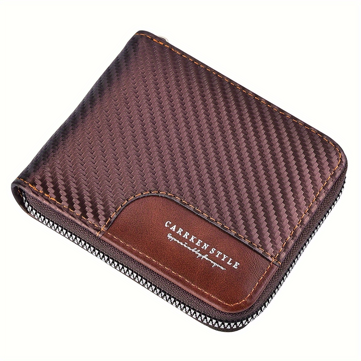 premium faux leather mens short wallet - Temu