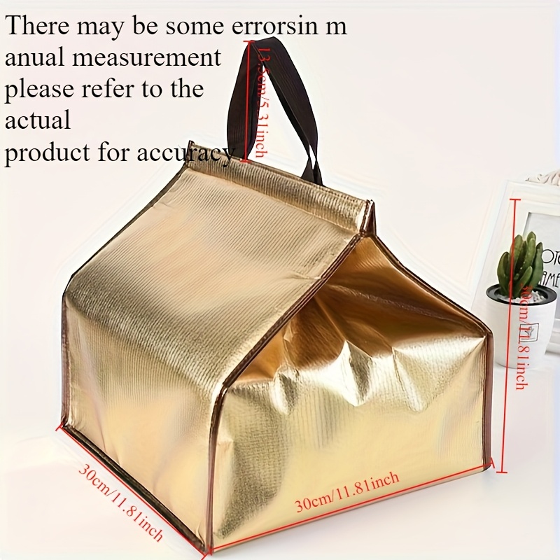 Sac isolant à main pour emballage de gâteau épais 1pc, thermos à emporter, emballage de thé au lait, sac isolé portable, sac d'emballage étanche et anti-fuite pour gâteaux, fournitures de cuisine sans contact alimentaire