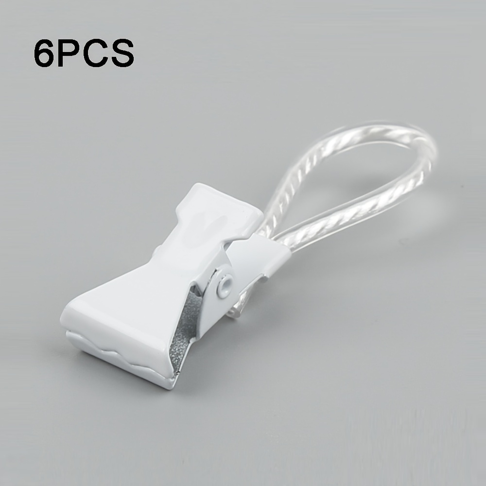 TEMU 6pcs Metal Towel Hangers, Multipurpose Stainless Steel Storage Clips With Colorful Loops, Space Saving Kitchen Dishcloth Hooks, Compact Outdoor