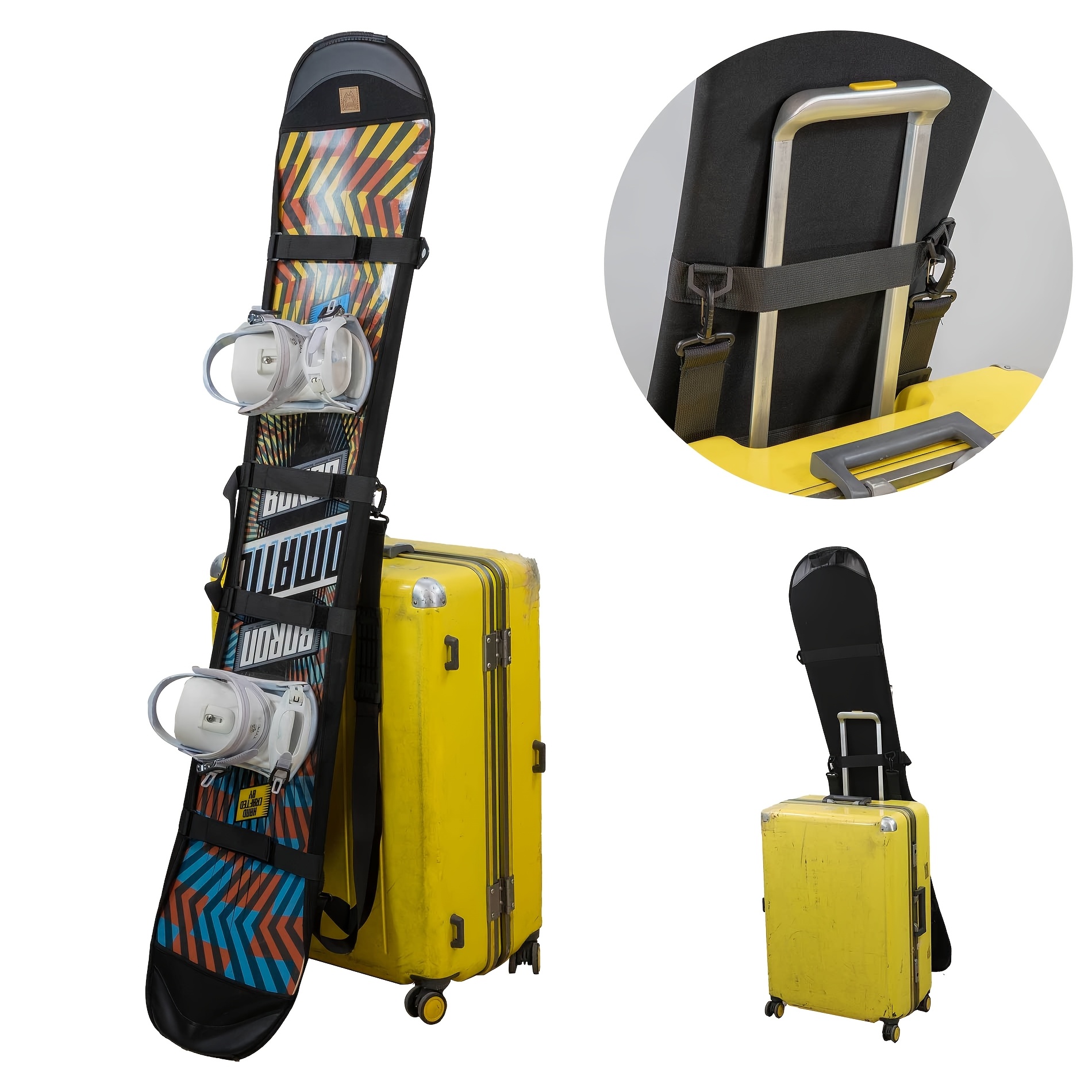 Snowboard Cover | Flexible Knit Material with 4-Way Stretch | Edge Shield And Base Protector | Lightweight And Portable for Travel | Compatible with Most Snowboards