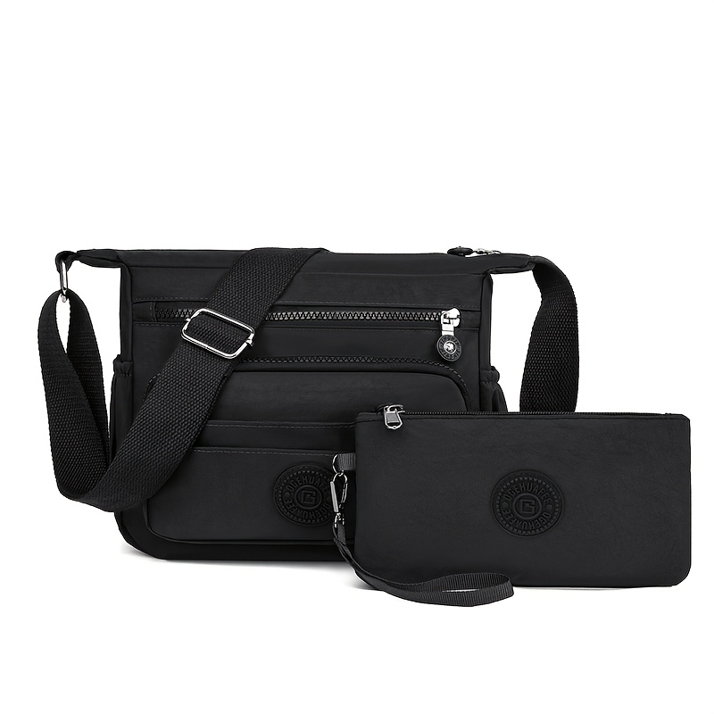 TEMU [] Two-piece Lightweight Women&;s Crossbody And Handbag, Large Capacity Casual Single Shoulder Bag For Travel And Shopping