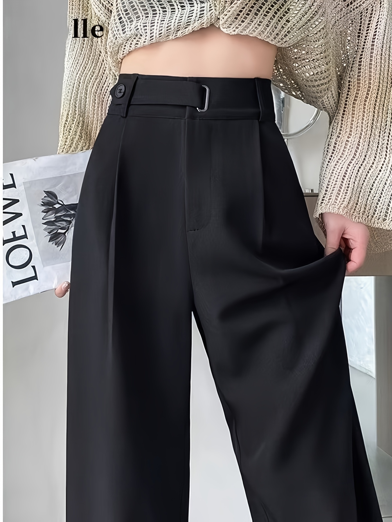 knee length dresses for ladies Women's Black, Pleated Front, Dress Pants