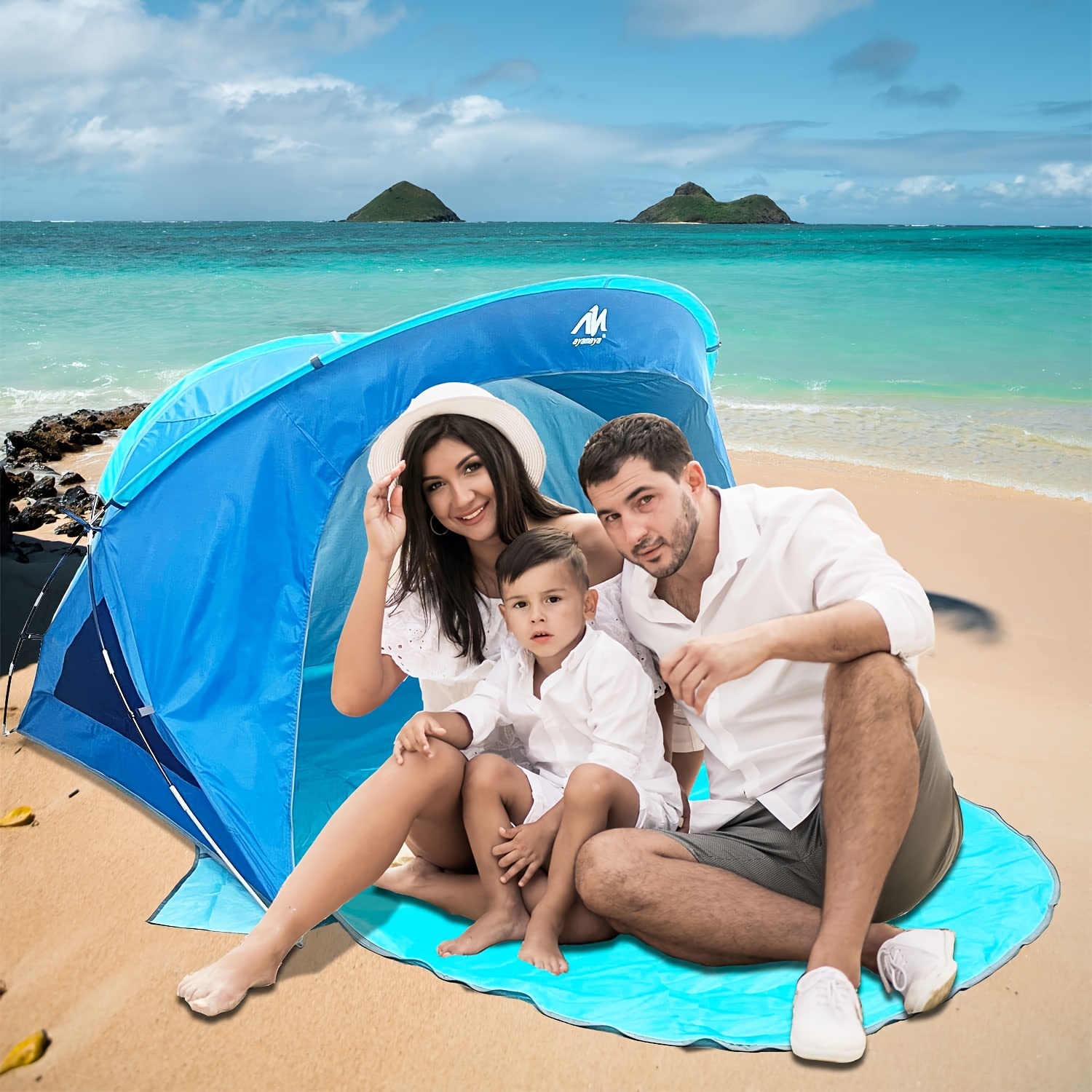  Upgraded - Patented Design Beach Tent 10.5' x 11.5