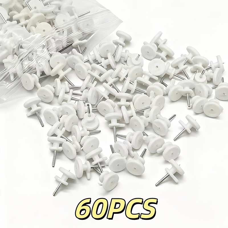 E-shop 60 Mini-Wandhaken ohne Beschädigung, glatte Bilderrahmenhaken aus Metall Kunststoff, geeignet für Fotos Dekorationen, kleine Größe,