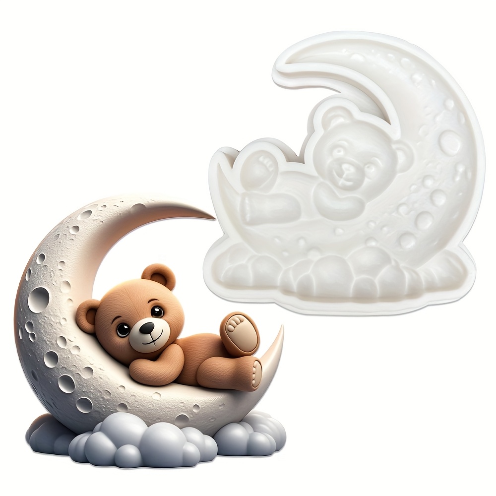 Cloud Moon Bear Silicone Mold