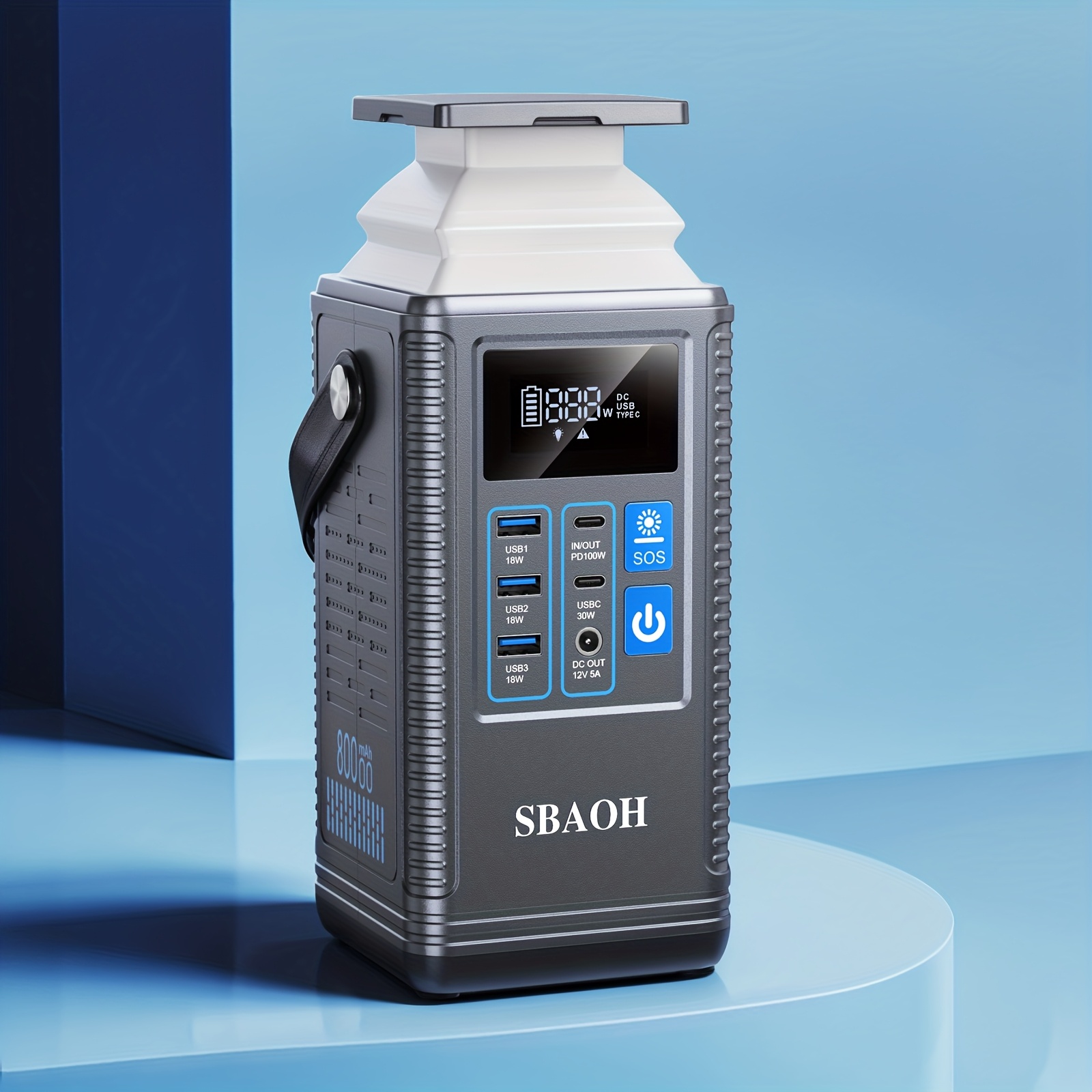SBAOH 296WH Generator za kampiranje, potovalni vir energije, napajalnik za RV, lahek generator, kompaktna zasnova, trpežna konstrukcija, visoko