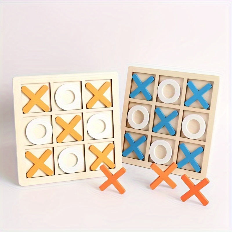 Wooden Tic-tac-toe Board Game For Kids - Interactive Family Play Set ...