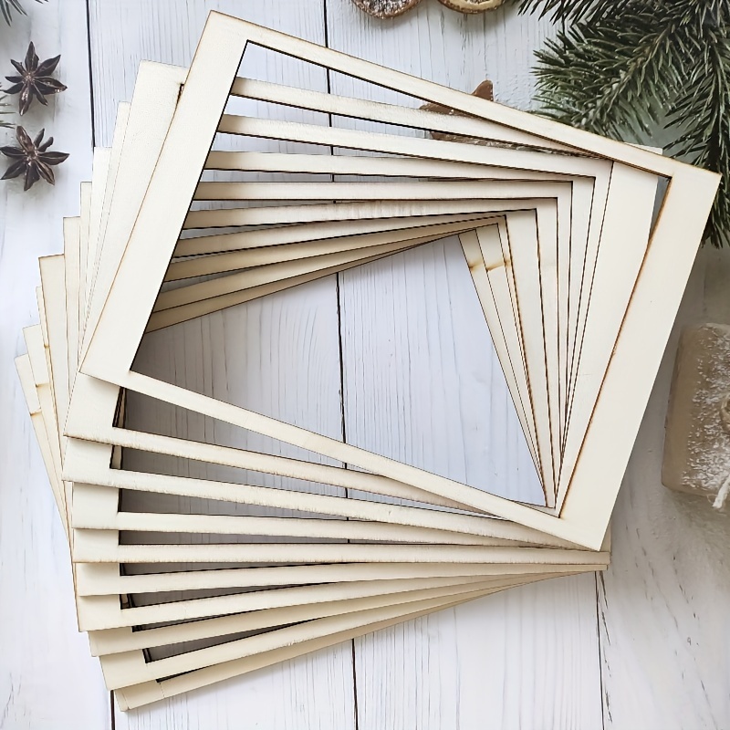 

10pcs Wooden Frame Set For Diy Crafts - ,