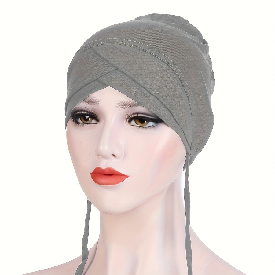 Women's Adjustable Double-Layer Head Wrap Scarf, Comfortable & Versatile