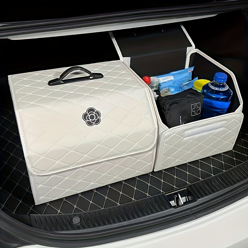 

1pc Trunk Organizer - & Foldable Storage Box With Easy-clean Compartments, Interior Accessories For Organization