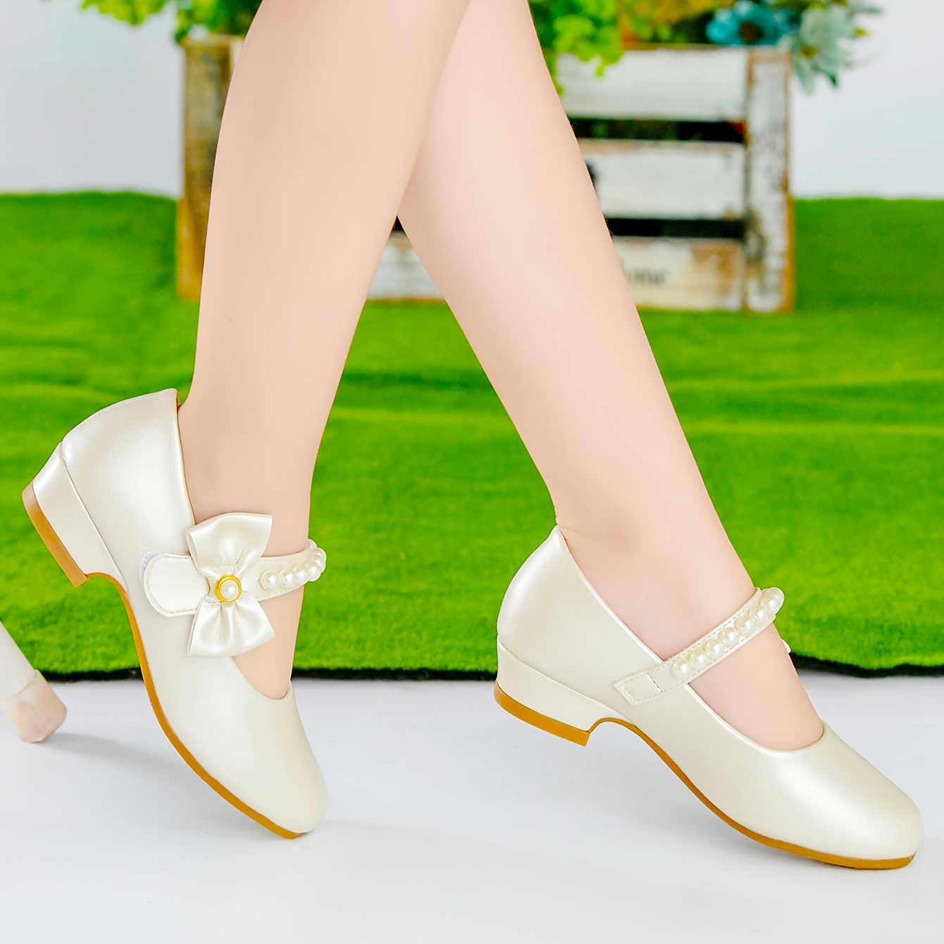 elegant fashionable black pearl bow high Temu Canada