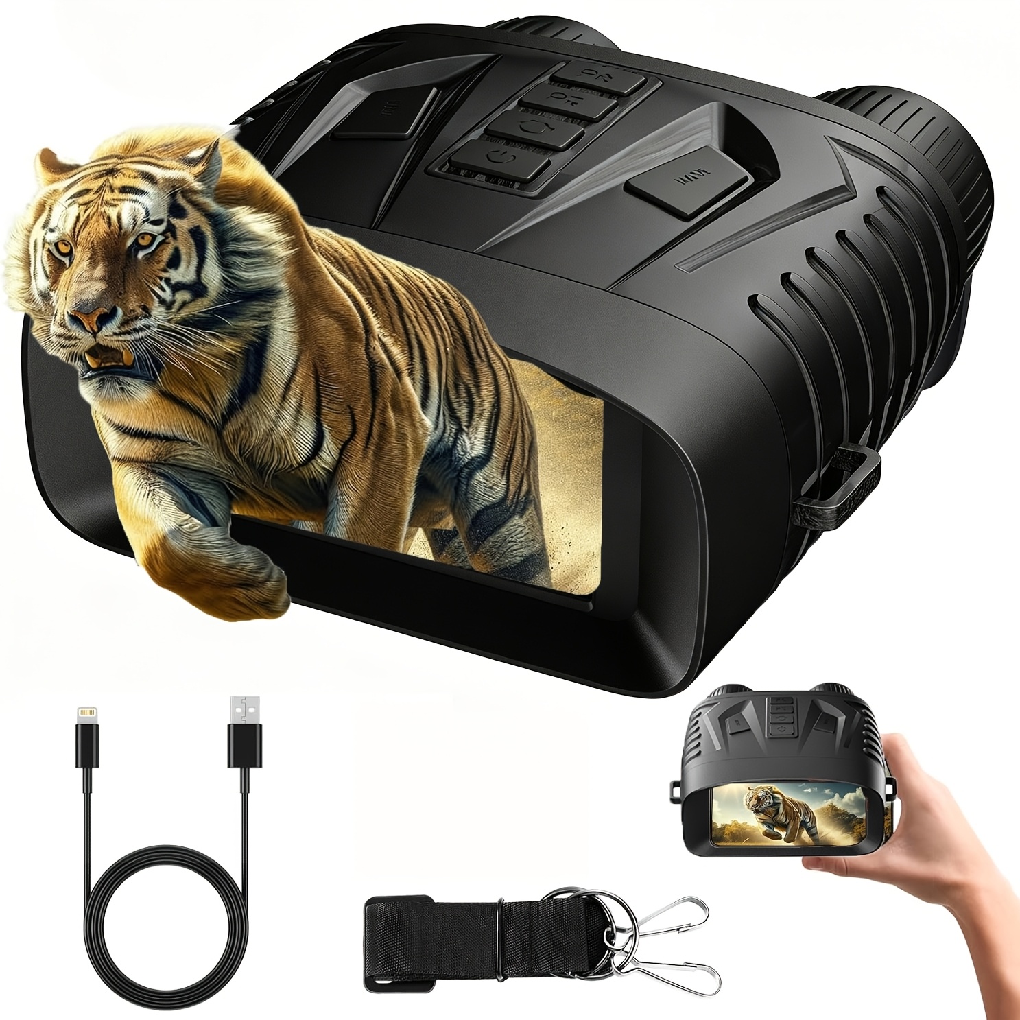 Image of 1pc , Night Vision Binoculars For Total , Digital With Night Range With 3-inch Hd Screen For Surveillance, Hunting, , Day And Night Use, Perfect Gift For