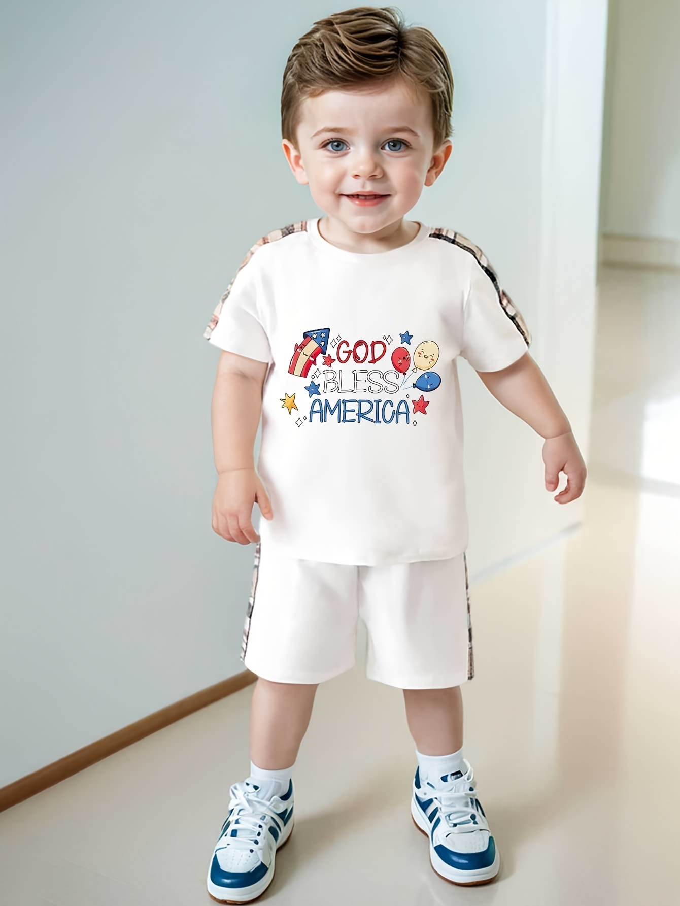 Camiseta Ropa De Verano Para Bebes Varones Adorable] Conjunto Ropa