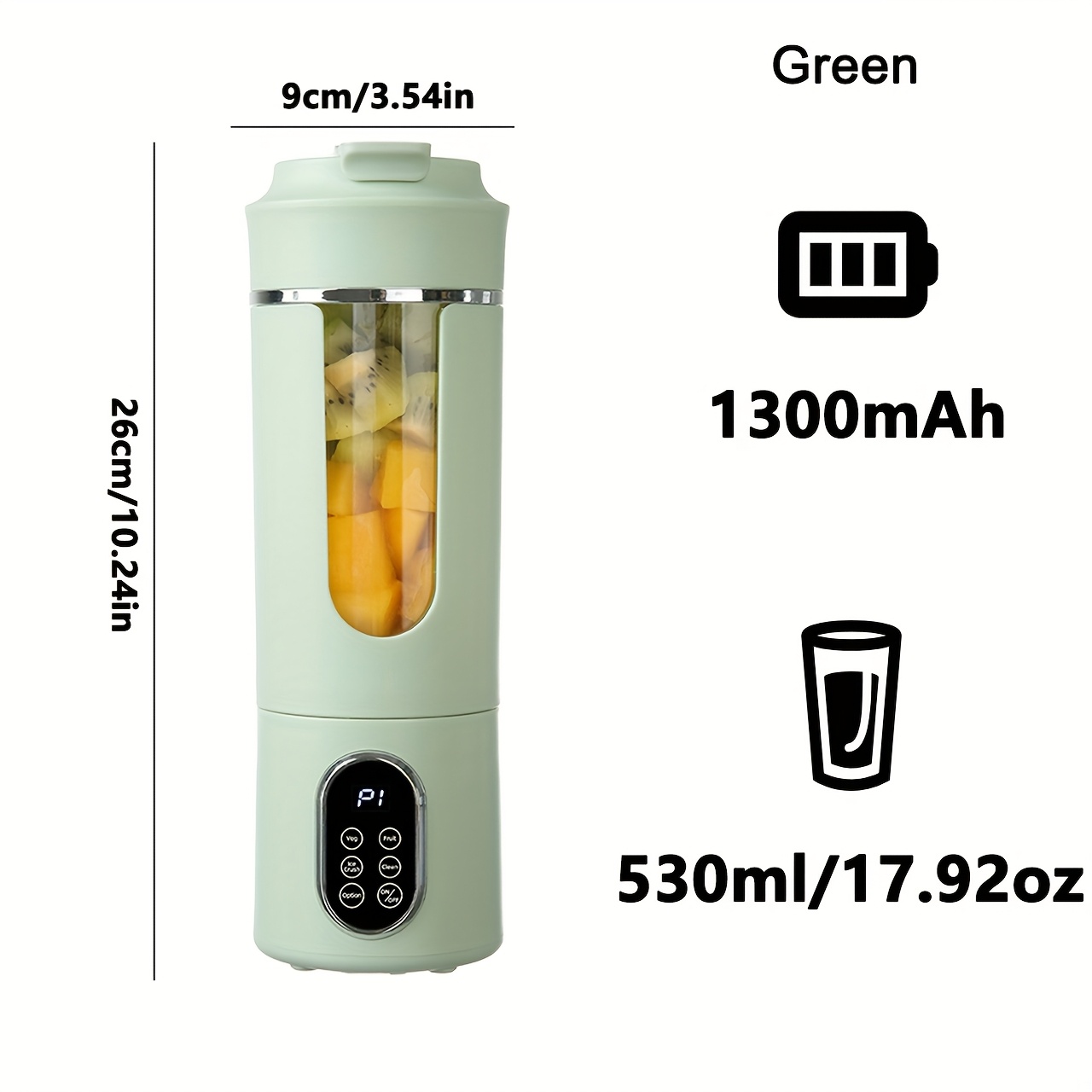 Temu – TEMU Portable Blender Personal Electric Usb, 530ml/17.92oz Portable Juicer Shakes And Smoothies Blender, Small Blenders, Mixing, Compact Convenient