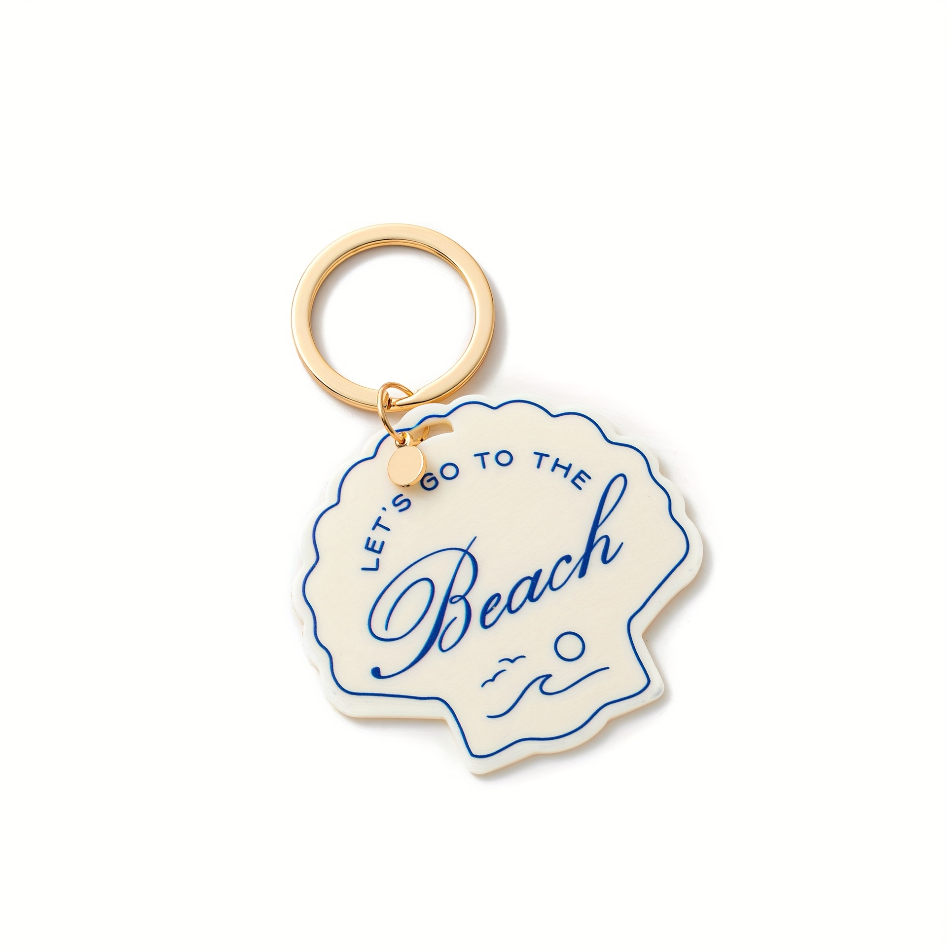 TEMU 1pc Fashion Commuter Versatile Keychain Bag Chain, Coconut Tree, Shell, Sail, Flower, Cherry, Shrimp Pendant, Decorative Additions, Daily