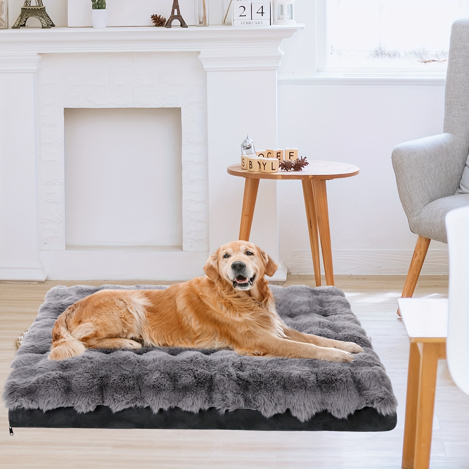 

Fur Dog Bed For Breeds - Orthopedic , &