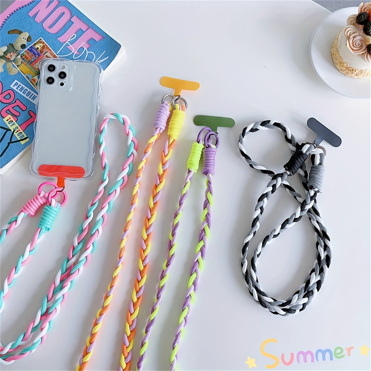 

Colorful Phone Straps Lanyard Cute Stylish Sport Lanyards Long Mobile Phone Rope Pendant For Iphone 15 Stylish Strap