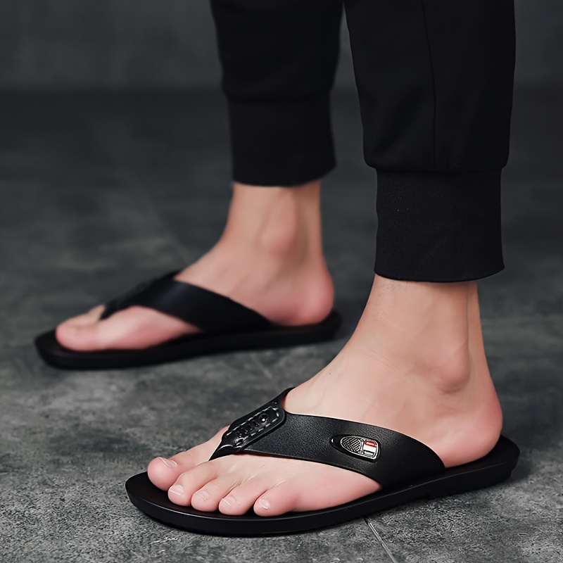 mens soft non slip eva slide sandals slip on rubber sole indoor outdoor house shoes for beach   use lightweight comfortable vacation slippers     beach footwear minimalist footwear unisex slides Product details 3