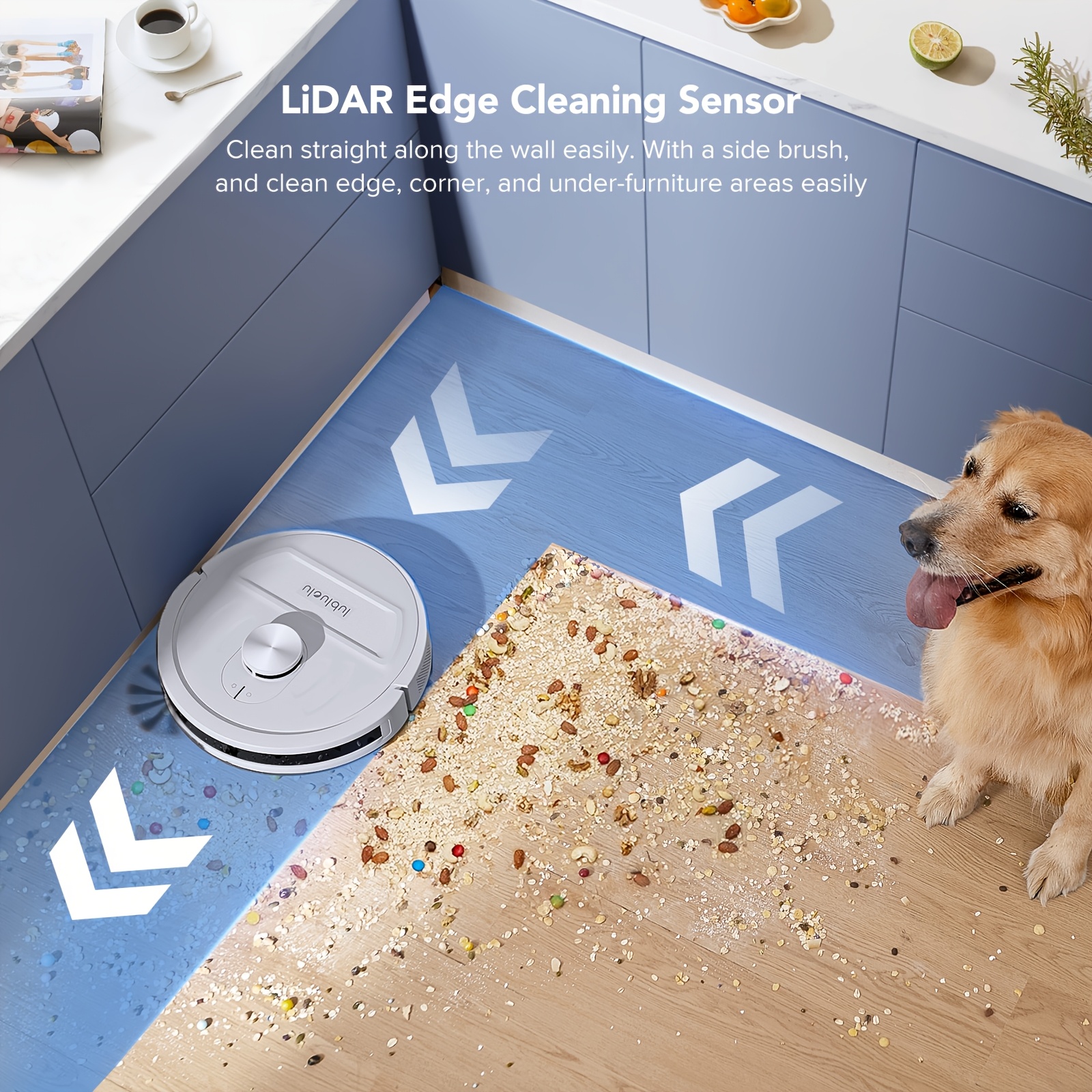 Lubluelu L20 Ultra, 3in 1 Robot Vacuum And Mop 5500Pa Super Suction, New Robot Vacuum Cleaner, 120 Mins, Breakpoint Recharge, Precise Navigation, Smart Cleaning, 5 Maps, 30 No-go Zones, Smart APP Control, Vacuum Cleaner For Home, Robot Vacuum Cleaner With Docking Station, Robot Mop Vacuum, Vacuum Mop, Vacuum And Mop Robot