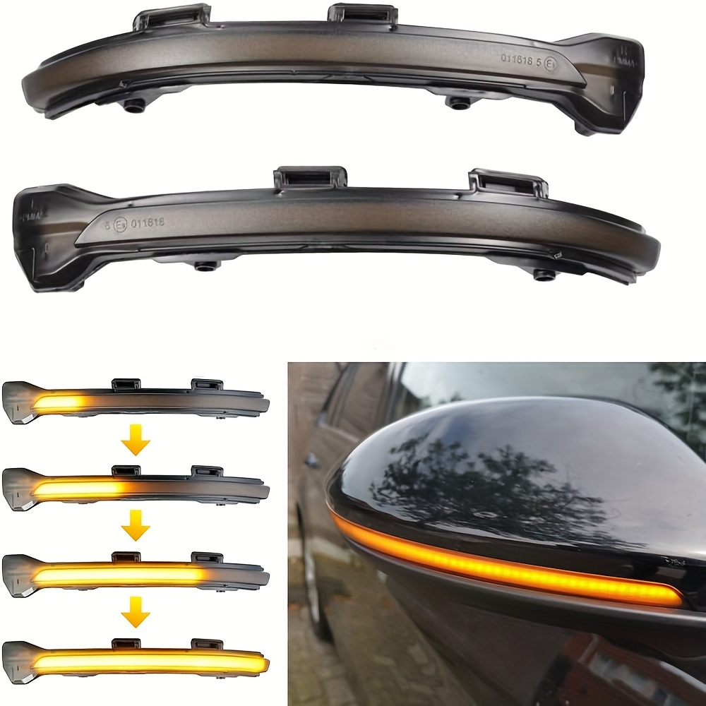 

2pcs Turn Signal Led Rearview Mirror Indicator Side Mirror Light For Vw Golf 7 Vii Mk7.5 Mk7 Blinker Sequential Light, Without Battery