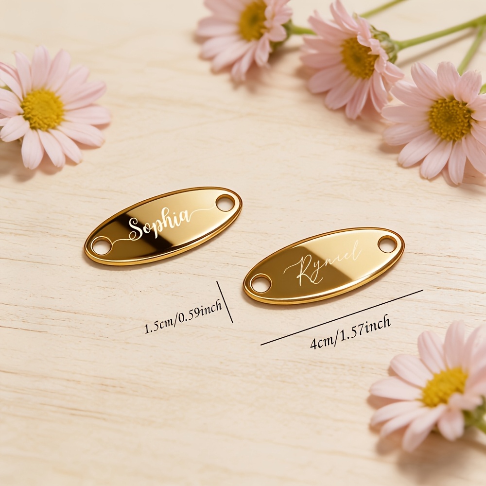 TEMU Customized Acrylic Tags, 5pcs Personalized Handmade Goods Special Acrylic Labels, Custom Clothing Labels, Suitable For Knitting, Sewing,