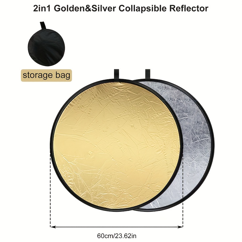 Image of Photography Reflector Portable Foldable Portrait Shooting Fill Light Live Lighting Board Studio Photography Outdoor Light Shielding Board / 2in 1 Golden And Silvery Reflective Panel