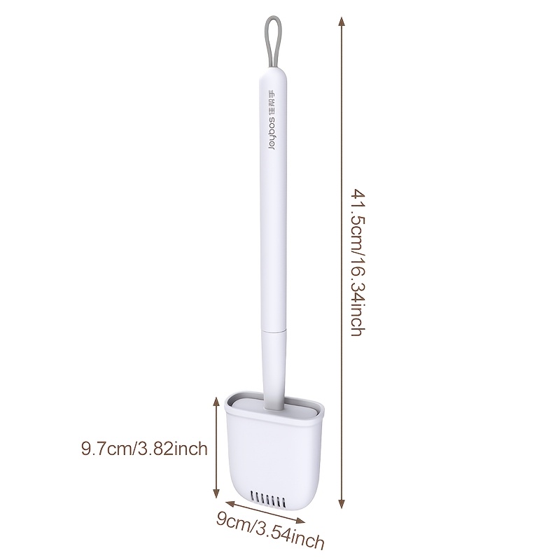 TEMU 1 Pack Tpe Toilet Brush, 360 Degree No Dead Corner Deep Clean, Wall Mounted Toilet Bowl Brush With Ventilated Drainage Base, Quick Rinse No Dirt