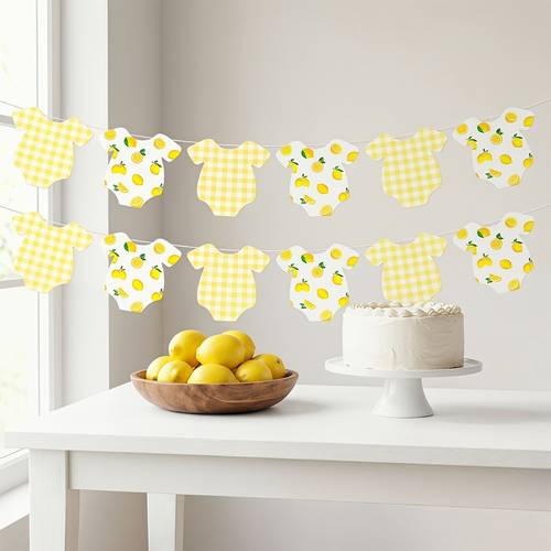 1set banner bodysuit garland for summer gender reveal party decor