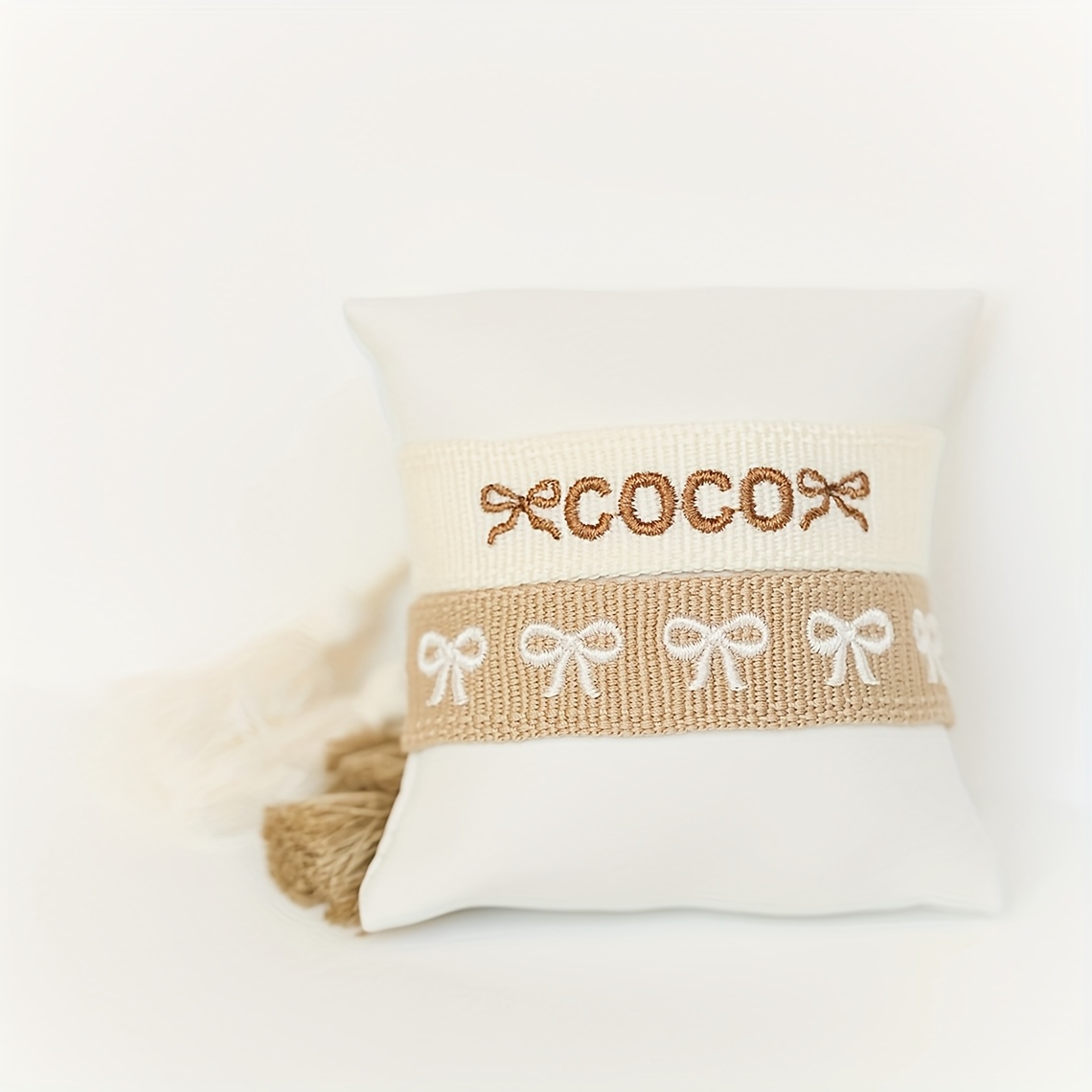 Customized Name Embroidered Tassel Bracelet, Unique Gift