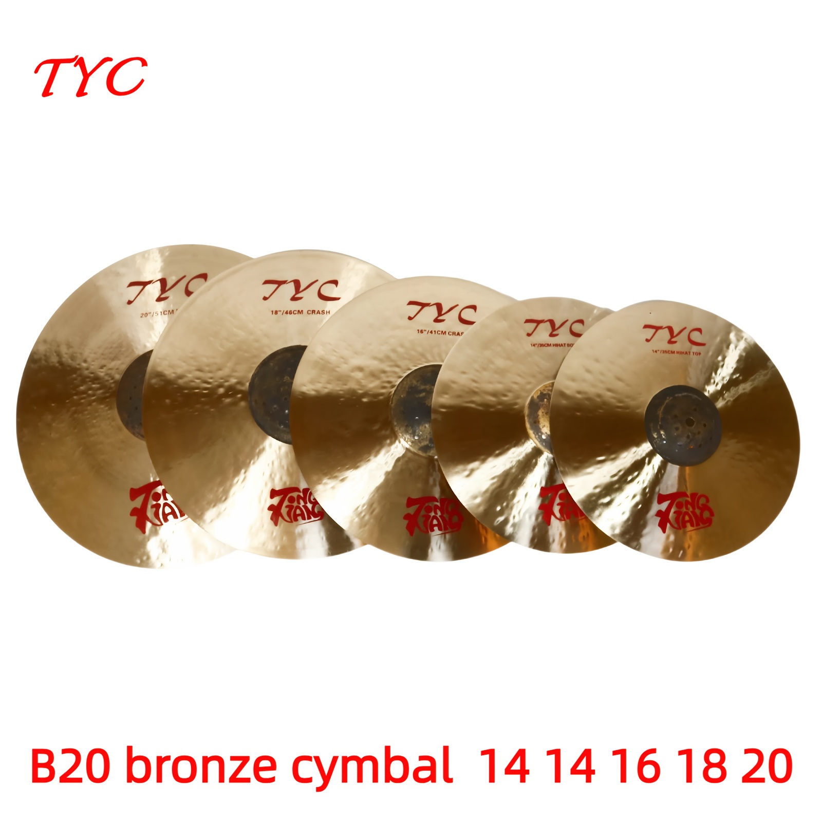 handmade vintage cymbal set 14 16 18 professional drum kit - Temu