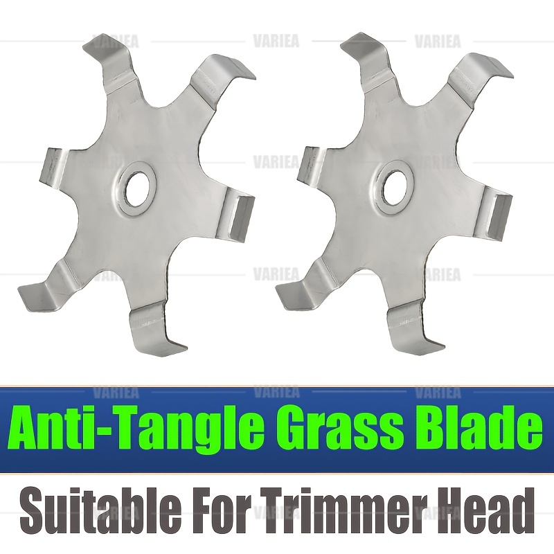 Image of Variea-2pcs Inner Hole Diameter 25.4mm Anti-entanglement For Lawn Mowers, With Installation Holes, Grass Head Cutting Additions, Durable Metal Structure, Suitable For Trimmers And Outdoor Maintenance