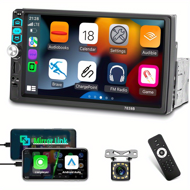 

Din 7inch Car Wireless Carplayer/ Auto Touch Autoradio Car Fm Aux Swc