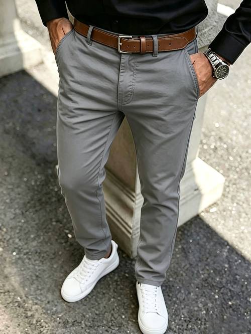 mens stretch comfortable breathable chino pants versatile for outdoor wear casual straight leg wide leg trousers